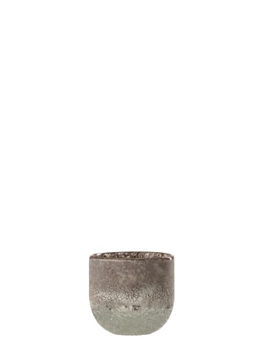 Photophore SCAVO VERRE GRIS S (11x11x9.5cm)