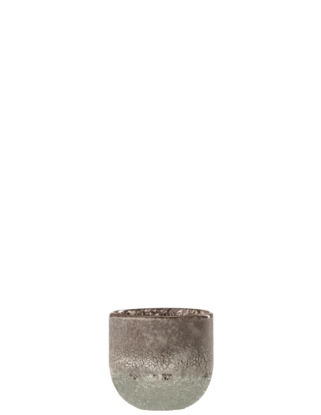 Photophore SCAVO VERRE GRIS S (11x11x9.5cm)