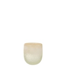 Photophore Verre Beige L (13.5x13.5x14cm)