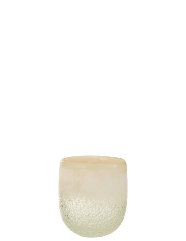 Photophore Verre Beige L (13.5x13.5x14cm)