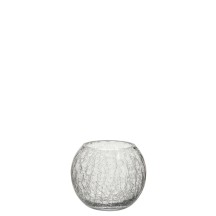 Photophore BOULE CRAQ VERRE TR S (12x12x10cm)