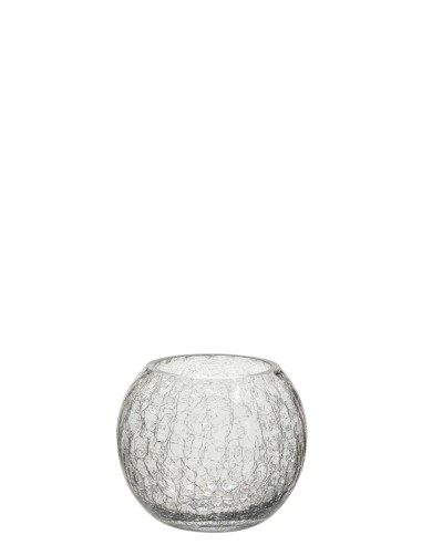 Photophore BOULE CRAQ VERRE TR S (12x12x10cm)