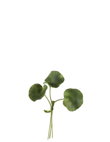 Bouquet Feuilles de Lotus plastique vert (16x12x23cm)