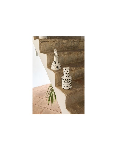 VASE PORCELAINE 15X15X28 BLANC