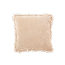 Coussin Franges Polyester Beige