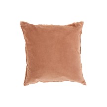 Coussin Bord court Coton/Lin Rouille 45X45
