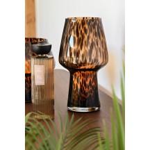 VASE VERRE 16,5X16,5X29 MARRON