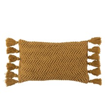 Coussin Floche Coton rectangulaire 60x30 cm Ocre