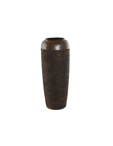 VASE CÉRAMIQUE 20 X20 X51cm couleur SIMIL OXIDO MARRON FONCÉ