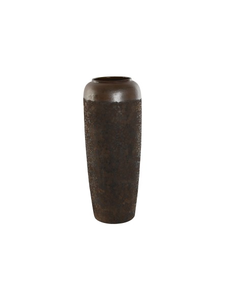 VASE CÉRAMIQUE 20 X20 X51cm couleur SIMIL OXIDO MARRON FONCÉ