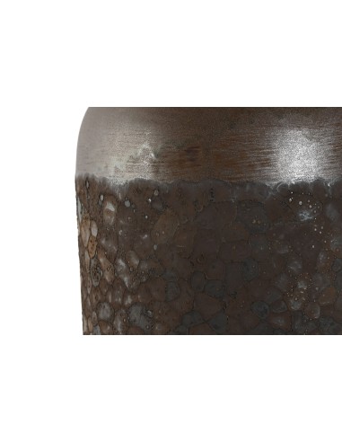 VASE CÉRAMIQUE 20 X20 X51cm couleur SIMIL OXIDO MARRON FONCÉ
