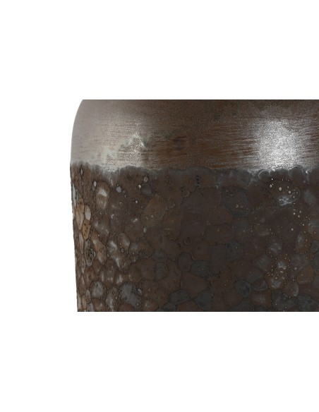 VASE CÉRAMIQUE 20 X20 X51cm couleur SIMIL OXIDO MARRON FONCÉ