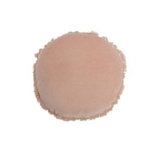 Coussin rond velours coton lin Diamètre 50 cm