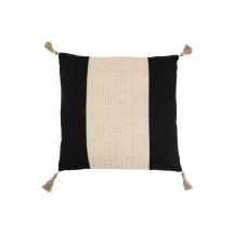 Coussin tissage polyester Noir 45 cm X 45 cm