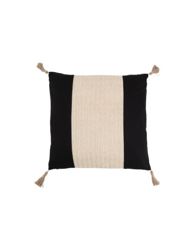 Coussin tissage polyester Noir 45 cm X 45 cm
