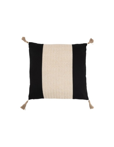 Coussin tissage polyester Noir 45 cm X 45 cm