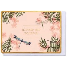 Hip hip hip hourra- Carte double avec enveloppe 17x12cm