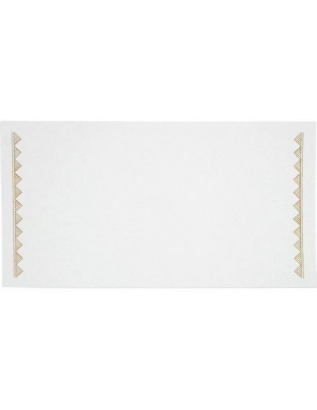 Carte à l'unité pour Enveloppe Cadeau 19x10cm - Blanc à Bordure Dorée
