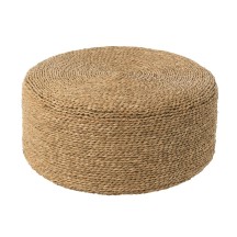 Pouf Rond Jonc de Mer Naturel