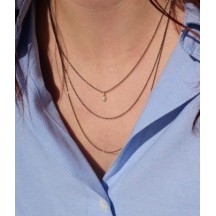 Collier MAGGIE Rhodié 1 perle blanche