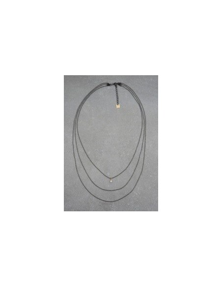 Collier MAGGIE Rhodié 1 perle blanche