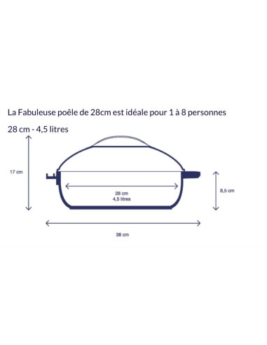 LA FABULEUSE POELE COOKUT 28CM SAPHIR