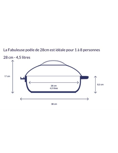 LA FABULEUSE POELE COOKUT 28CM SAPHIR