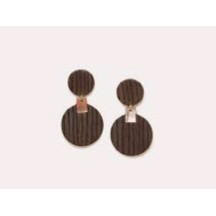 Boucles d'oreilles COSMOS poussoir marron