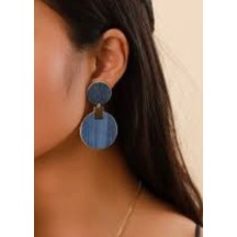 Boucles d'oreilles COSMOS poussoir marron 2