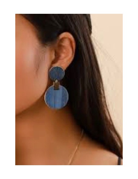 Boucles d'oreilles COSMOS poussoir marron