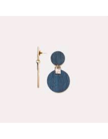 Boucles d'oreilles COSMOS poussoir marron