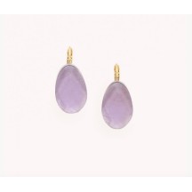 Boucles d'oreilles LAVENDER dormeuses gouttes simples