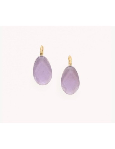 Boucles d'oreilles LAVENDER dormeuses gouttes simples