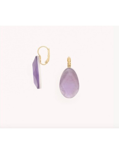 Boucles d'oreilles LAVENDER dormeuses gouttes simples