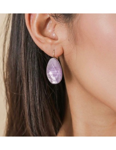 Boucles d'oreilles LAVENDER dormeuses gouttes simples