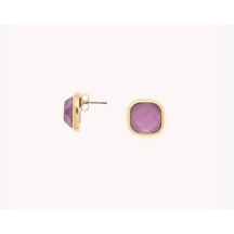 Boucles d'oreilles LAVENDER puces carrées 2