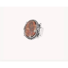Bague ANNEAUX jaspe rouge T 56