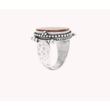 Bague ANNEAUX jaspe rouge T 56 2