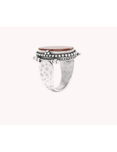 Bague ANNEAUX jaspe rouge T 56