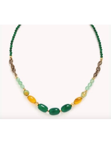 Collier AGATA VERDE court fin