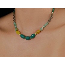 Collier AGATA VERDE court fin 2