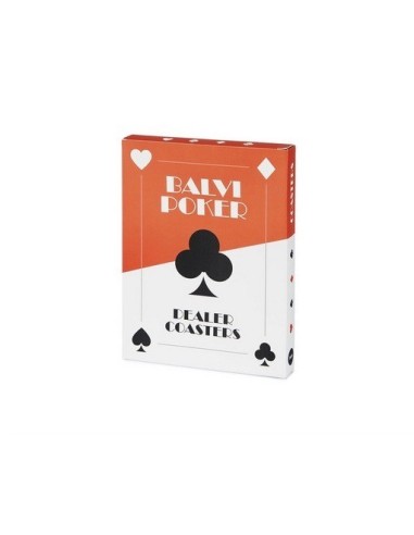 Sous-verre,Poker x4,rouge/noir,plastique