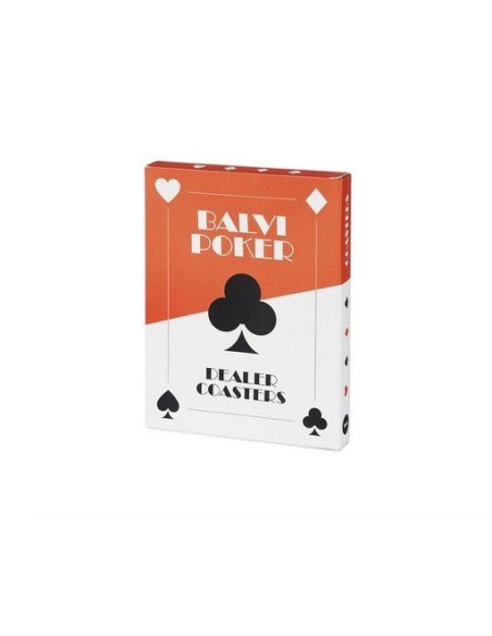 Sous-verre,Poker x4,rouge/noir,plastique