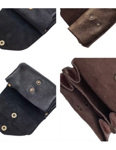 Porte-monnaie SUZIE croûte de cuir vachette métal