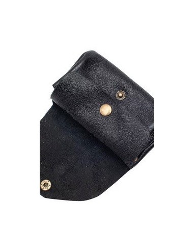 Porte-monnaie SUZIE croûte de cuir vachette métal