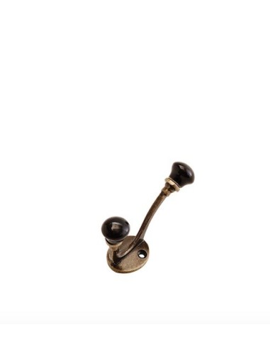 Patère en fer porte-manteau Noire