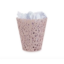 Corbeille à papier,Lettres,rose,plastique
