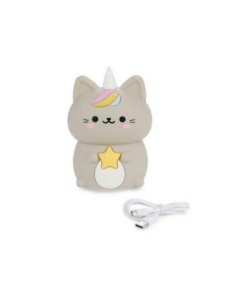 Veilleuse,Kawaii Starry,gris,câble USB