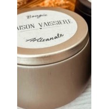 Bougie artisanale en cire naturelle 80G Cèdre de la Marque Française Maison Vaissière