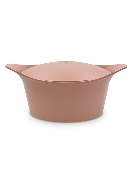 L'INCROYABLE COCOTTE COOKUT 24 cm GUIMAUVE avec sa poignée et ses maniques